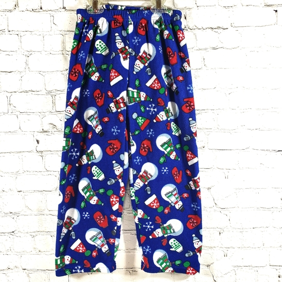 The Childrens Place blue fleece snowman PJ set - Picture 5 of 7
